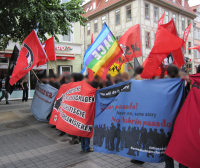 Zwischenkundgebung der antifaschistischen Demo in Göttingen, 22.5.2011
