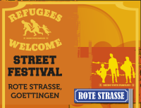 Plakat: Refugees Welcome-Street Festival Rote Straße