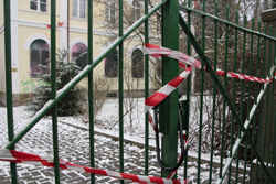 Göttingen, 17.1.2016: Hannovera mit Fahrradschloss verschlossen