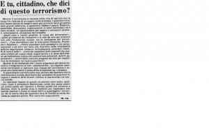 Questionario Torino da La Stampa 22.2.1979