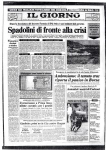 Bergamo, processo Prima Linea: "Molte sorprese al processo. Severe condanne ai 'pentiti'". Il Giorno 6 agosto 1982