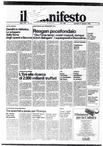 165 Un documento di Prima Linea per la soluzione politica. Il manifesto 17 gennaio 1984