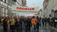 Göttingen, 13.5.2006: Teil der Bündnisdemo