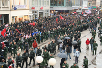 Antifablock auf dem Marktplatz