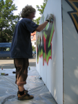 Graffitiaction, Göttinger Wochenmarkt 14.07.2007