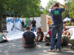 Graffitiaction, Göttinger Wochenmarkt, 14.07.2007