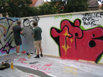 Graffitiaction, Göttinger Wochenmarkt, 14.07.2007