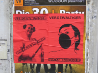 Antisexist Streetart, Göttingen 2008.