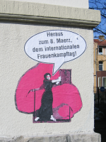 Streetart in Göttingen zum 8.März 2008