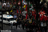 Antikriegsdemo in Tel Aviv am 3.1.2009