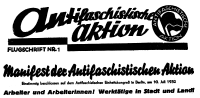 1932: Manifest der Antifaschistischen Aktion