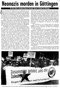 Flugblatt der Antifa M zum Tod Alex Selchows 1996