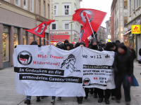 Göttingen 15.1.2011: Spontandemo aus Solidarität mit dem Genossen, der seine DNA abgeben soll