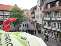 Bullen blockieren die Rote Straße, Göttingen 22. Mai 2011