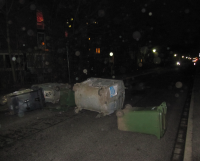 Verkehrsbehinderungen in der Goßlerstraße, Göttingen am 28.1.2011