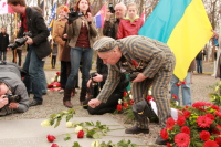 Buchenwald-Überlebender bei der Gedenkfeier