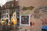 Kunstplakate zum Tod von Conny, Göttingen Dez 2014