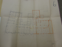 Grundriss vom Kellergeschoss des Stadthauses, wahrsch. waren hier die Gefängniszellen, 1934