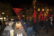 Demo mit PKK Fahnen