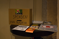 Spendenbox für Rojava
