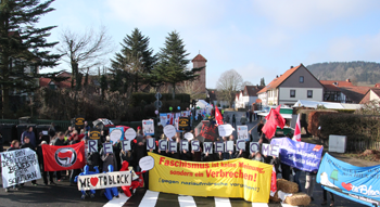 Symbolische Blockade in Güntersen