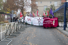 Auf den Platz der Neonazi Kundgebung