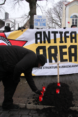 Göttingen, 17.1.2016: Ein Grablicht für Steinke