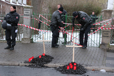 Göttingen, 17.1.2016: Bullen öffnen das Schloss