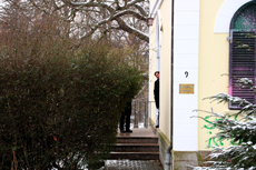 Göttingen, 17.1.2016: Steinke schaut aus der Tür