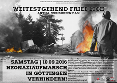 10.09.2016 Neonaziaufmarsch in Göttingen verhindern! Plakat