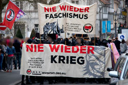 Demospitze Demonstration "Nie wieder Faschismus! Nie wieder Krieg!