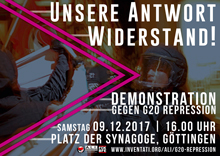 Demonstration gegen G20-Repression 05.12.2017