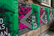 Politische Verfolgung gegen Links Plakatiert