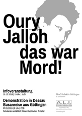 Oury Jalloh - das war Mord Plakat