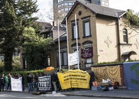 CDU-Büro in Göttingen blockiert