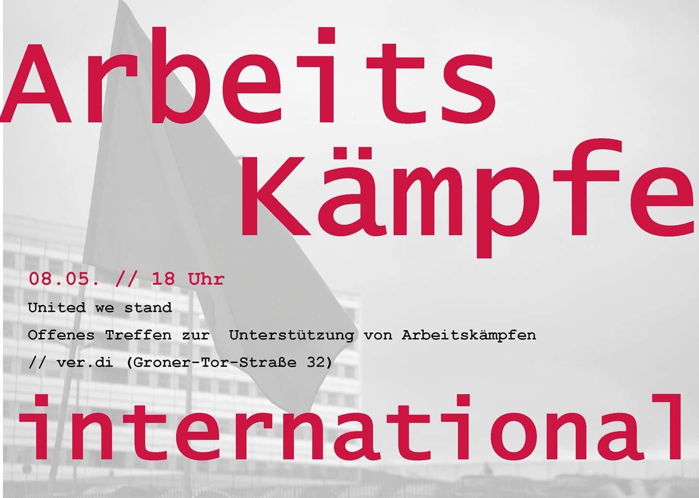 Veranstaltungsreihe „Arbeitskämpfe international“ ab dem 17.04.