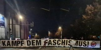 Blockade von Antifas am 7.11.2022 in Leipzig