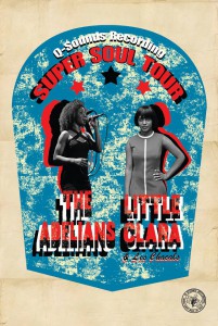 Affiche de la tournée conjointe de The Adelians & Litte Clara