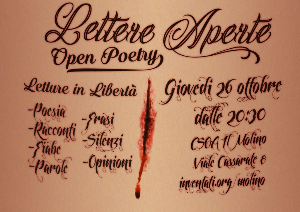 26.10.2017 - Letere Aperte, Open Poetry e Letture in Libertà 1