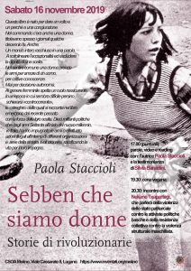 16.11.2019 Presentazione del libro "Sebben che siamo donne" e intervento di Nekane