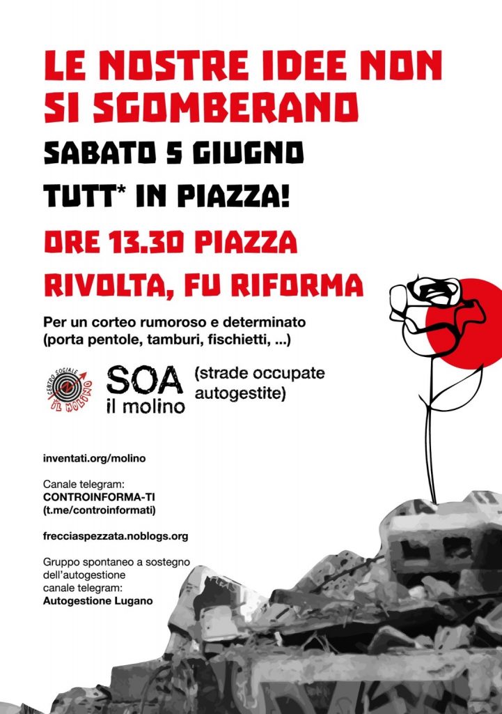 Sabato 5 giugno: corteo a Lugano