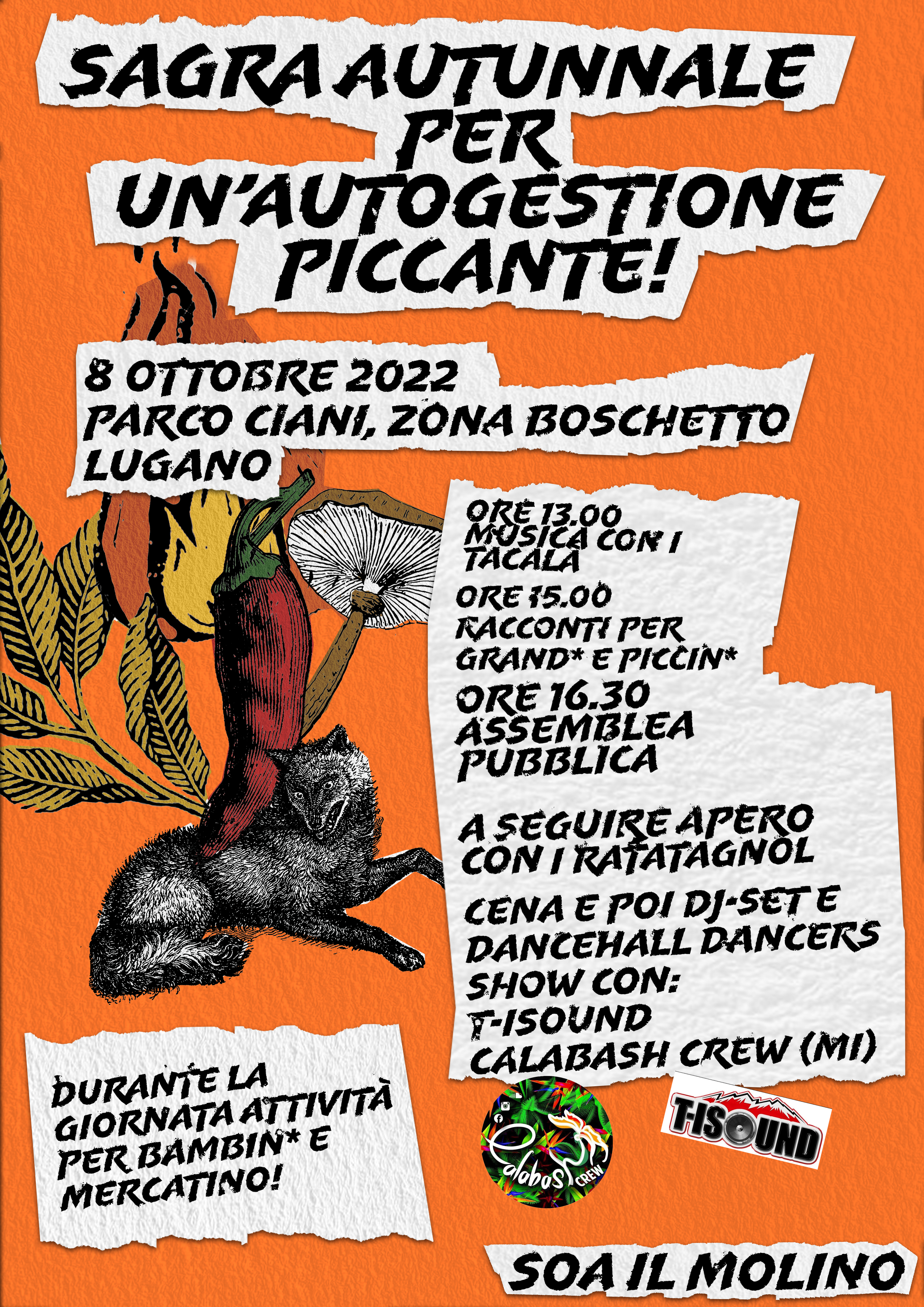 Sabato 8 ottobre - Sagra autunnale per un'autogestione piccante 2