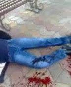 Видео. Утром в городе Горловка были убиты снарядом местные жители на остановке общественного транспорта.