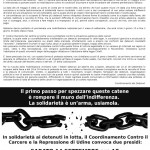 Udine – Tolmezzo iniziative solidali con i detenuti in lotta