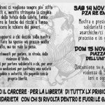 Bologna 14 e 15 novembre - Due giornate contro il carcere - In solidarietà con chi si rivolta