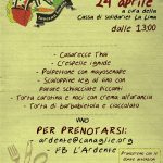 SABATO 24 APRILE - L'Ardente Taverna Bandita - dalle ore 13.00 - Pranzo a cura "Cassa di solidarietà la Lima"