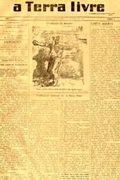 Periódico Terra Livre,  editado por Neno Vasco no início do século XX