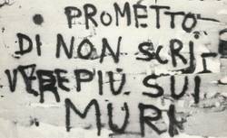 prometto che non scrivero sui muri